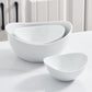 3-Tiered Oval Serving Bowl With Collapsible Metal Rack