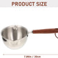 220ml Stainless Steel Small Sauce Pot with Dual Pour Spout