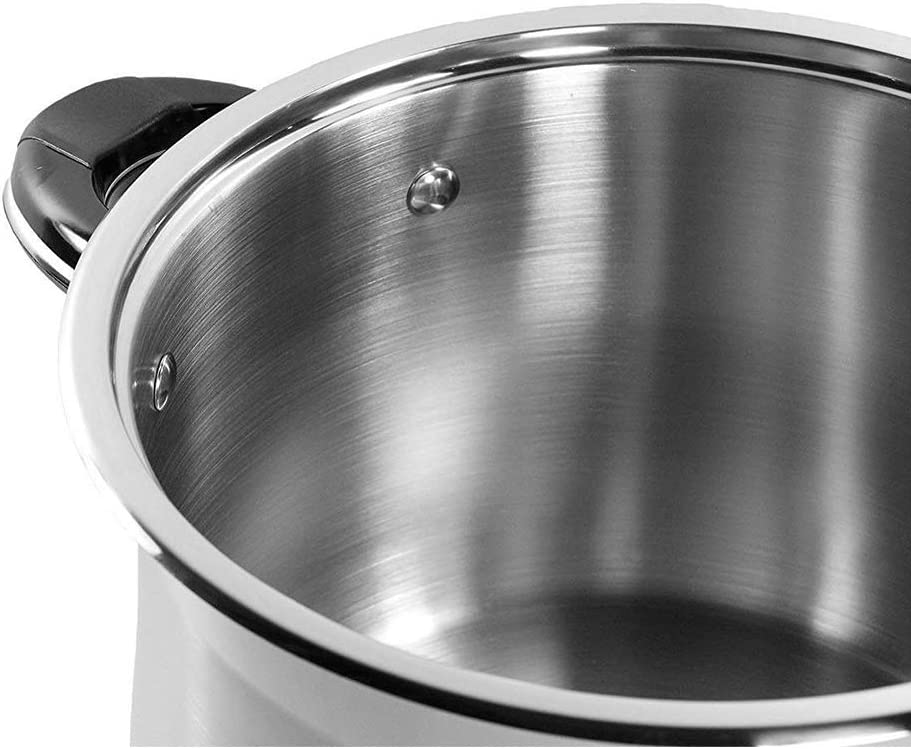 6 QT Stainless Steel 18/10 Induction Stock Pot (Free Gift 2 Spoons)