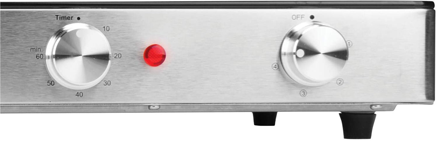 Double Infrared Electric Countertop Burner With Timer