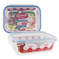 1000ml Blue Glass Rectangle Food Container