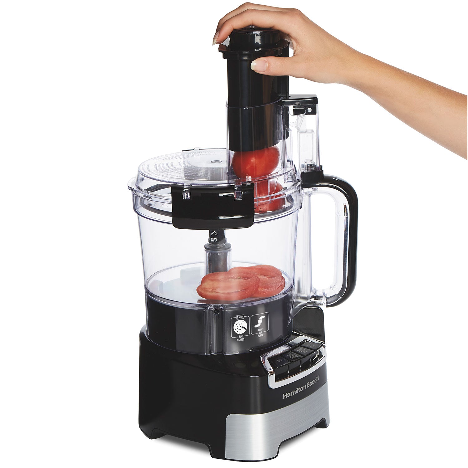 Hamilton Beach 10 Cup Stack & Snap Food Processor w/ Big Mouth