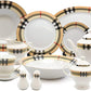 49 PC 'Tartan' Beige Banquet Set
