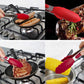34cm Red Silicone Tongs