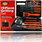19 Pieces Grilling with Wooden Handles Set in Carry Case
