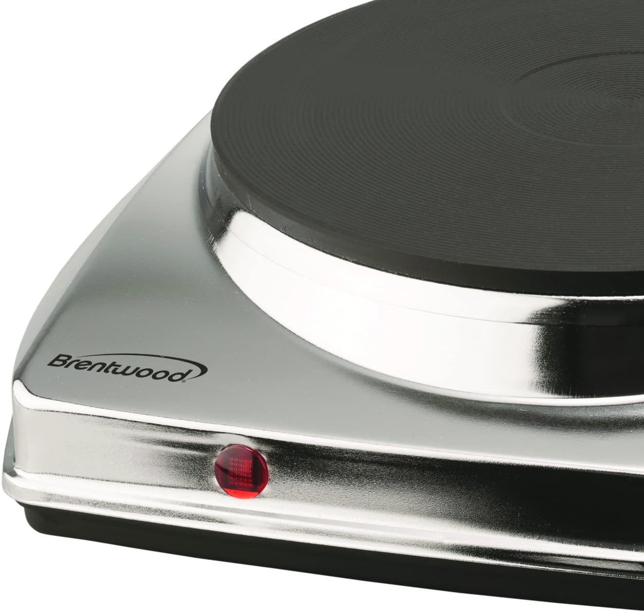 Brentwood Silver Single Burner Countertop Electric Hotplate