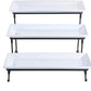 3-Tiered Stoneware Serving Tray Set with Metal Stand
