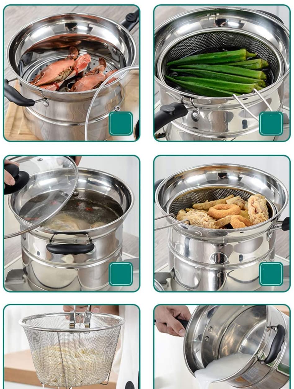 3 in 1 Stainless Steel Multiuse Deep Fryer