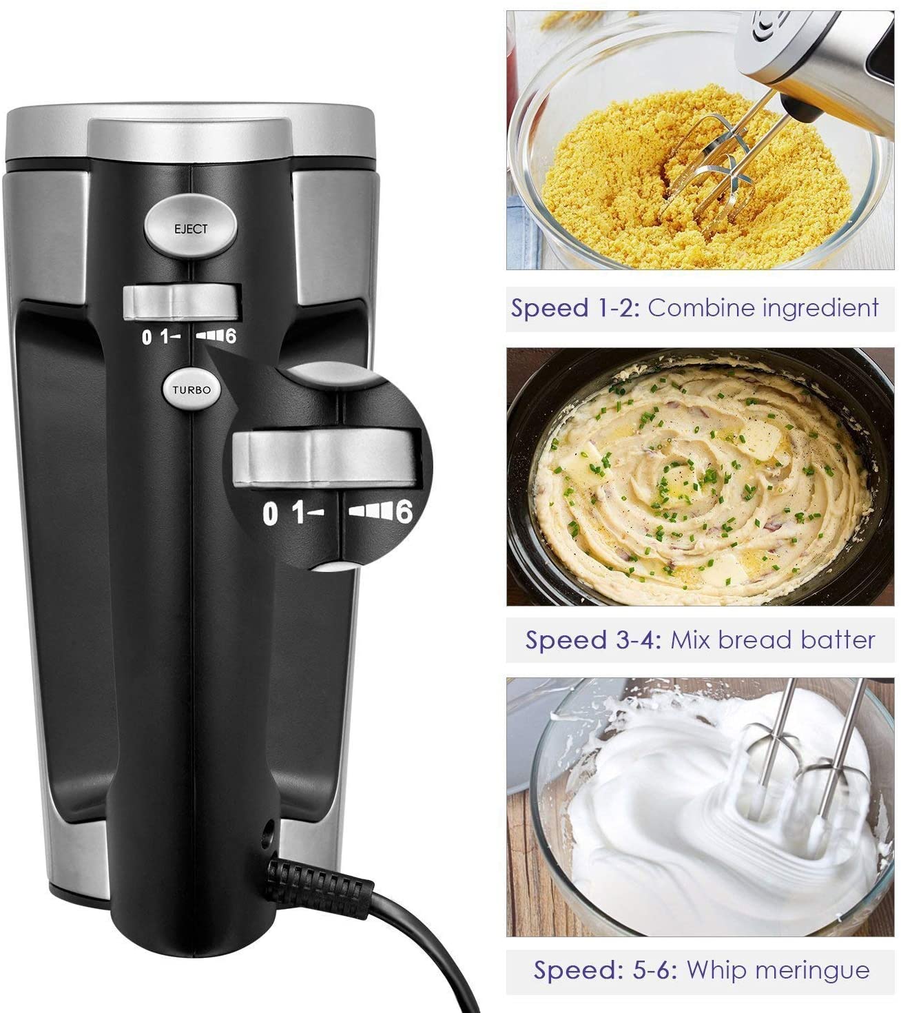 Stainless Steel Electric Hand Mixer