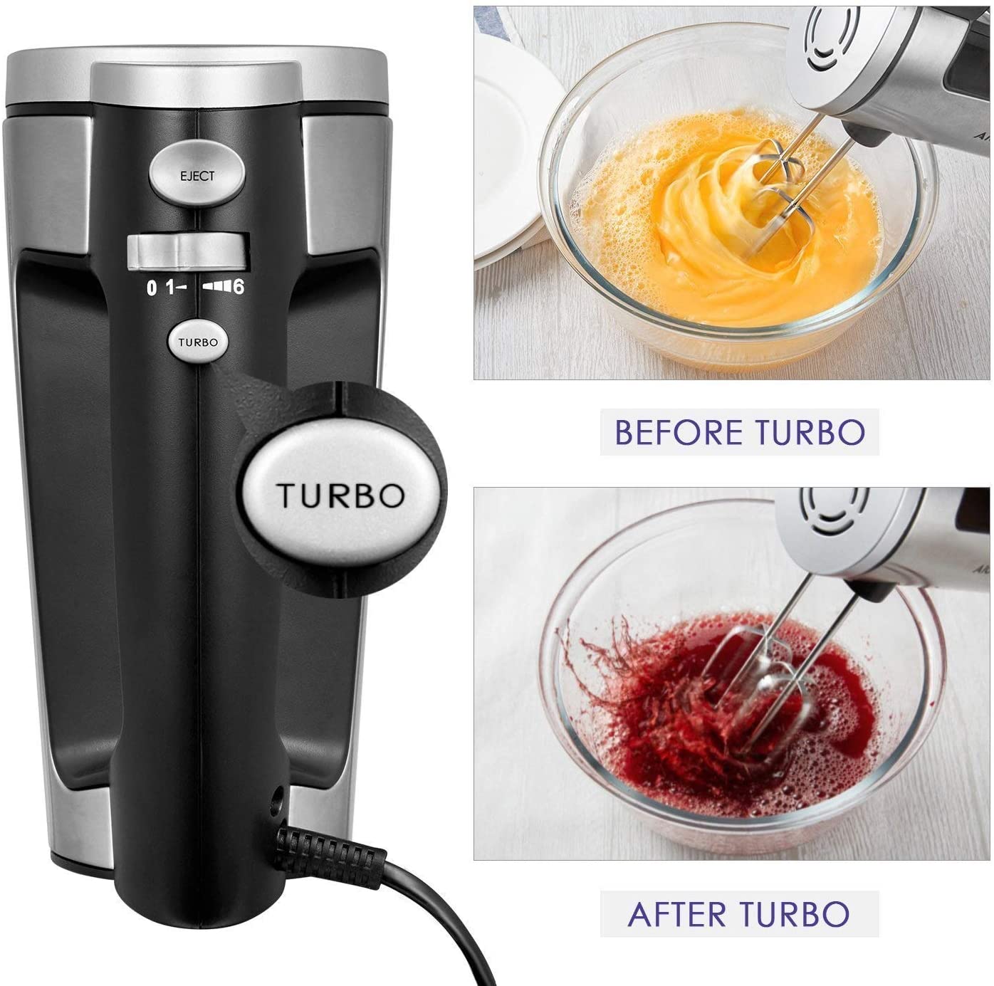 Stainless Steel Electric Hand Mixer