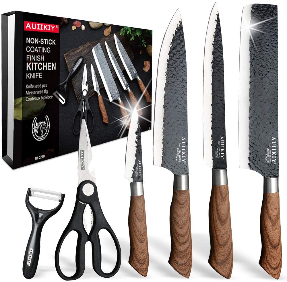 6 Pcs Kitchen Knife Knives Set Professional Sharp Stainless Steel