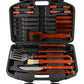 19 Pieces Grilling with Wooden Handles Set in Carry Case
