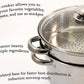 2 Tier Layer Stainless Steel 18/10 Induction Steamer