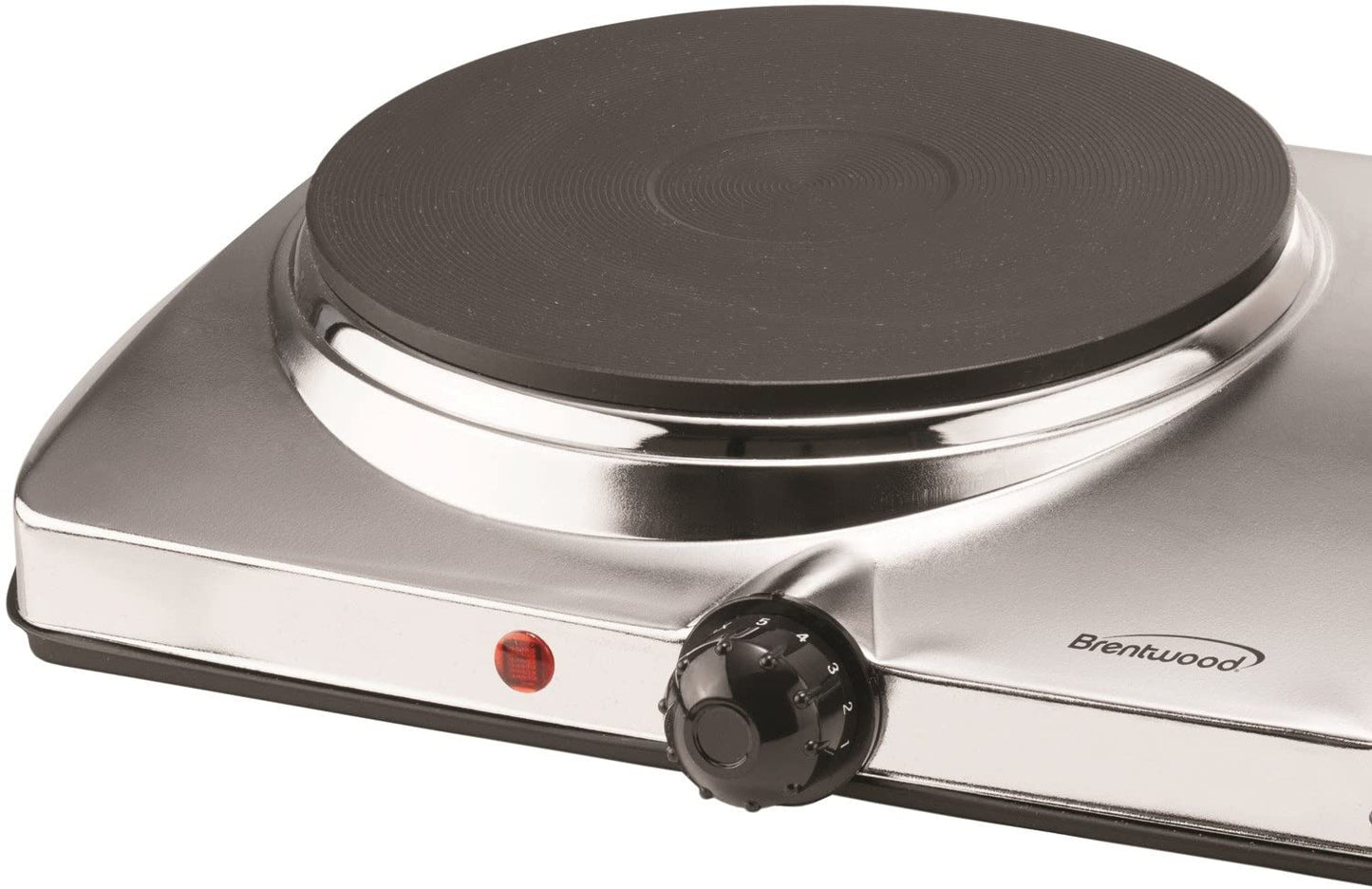 Brentwood Silver Electric Countertop Double Burners Hotplate