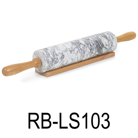 Baking Marble Rolling Pin With Wooden Stand