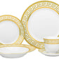 20 PC Greek Design Gold Dinner Set