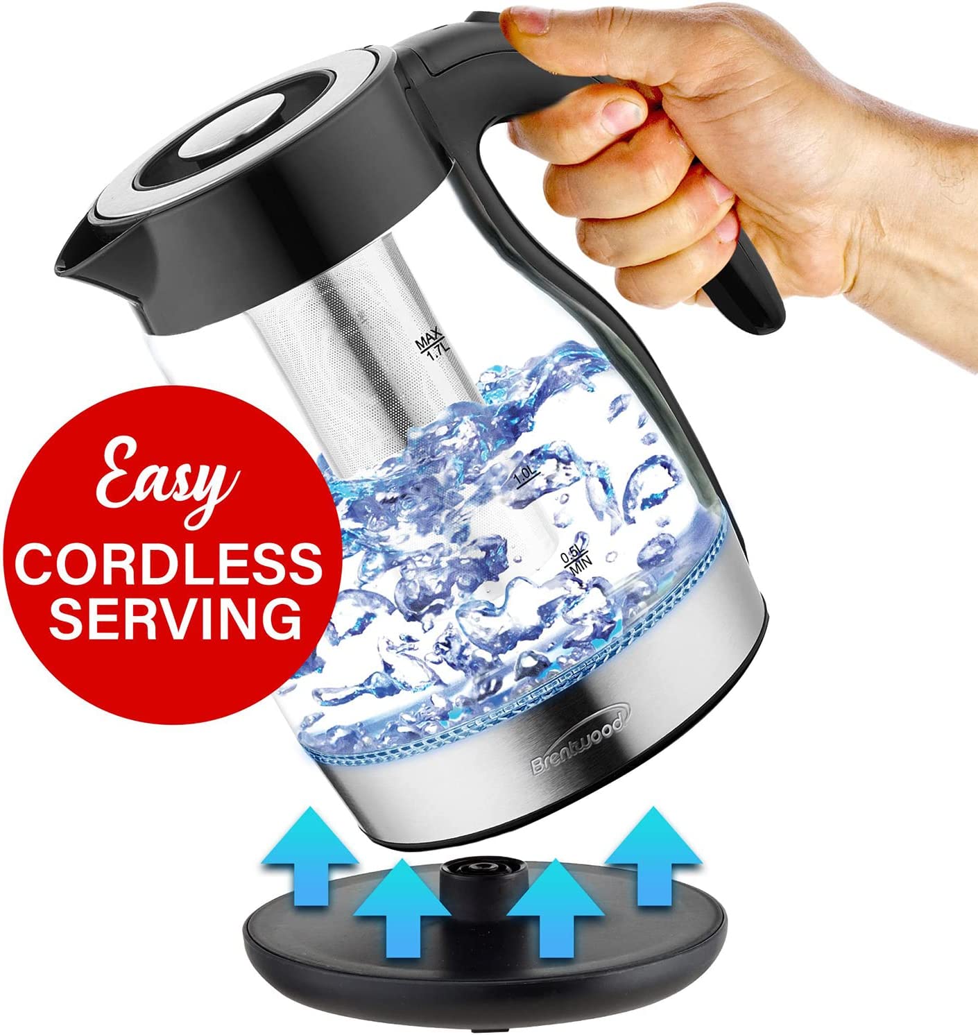 1.7L Cordless Stainless Steel Kettle