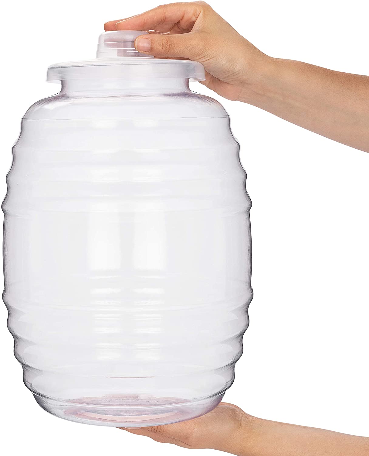 Champs 5 Gallon Jug with Lid and Spout - Aguas Frescas Vitrolero Plastic Water Container - 5 Gallon Drink Dispenser - Large Beve