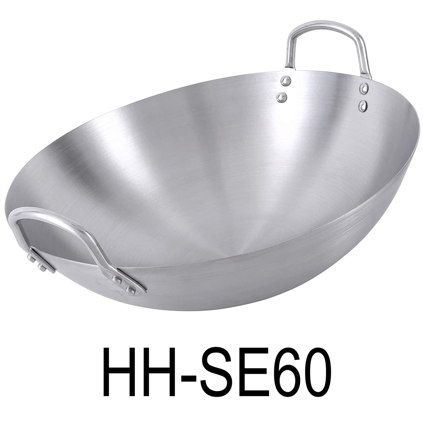 60cm Stainless Steel Double Short Handles Wok Pan