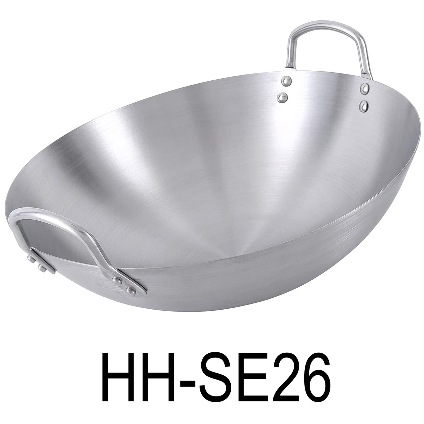 26cm Stainless Steel Double Short Handles Wok Pan