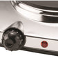 Brentwood Silver Electric Countertop Double Burners Hotplate