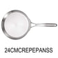 24cm Non Stick Stainless Steel Frying Pan 18/10 Induction
