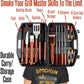 19 Pieces Grilling with Wooden Handles Set in Carry Case