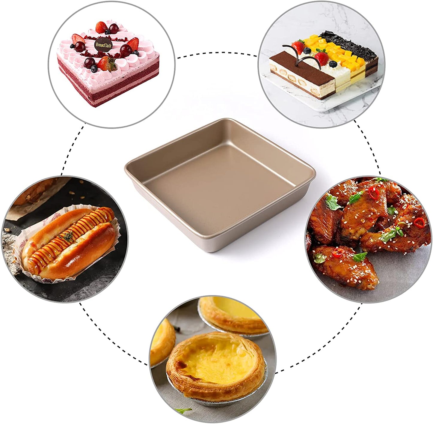 19cm Square Baking Pan