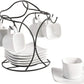 13 PC Espresso Set with Metal Rack
