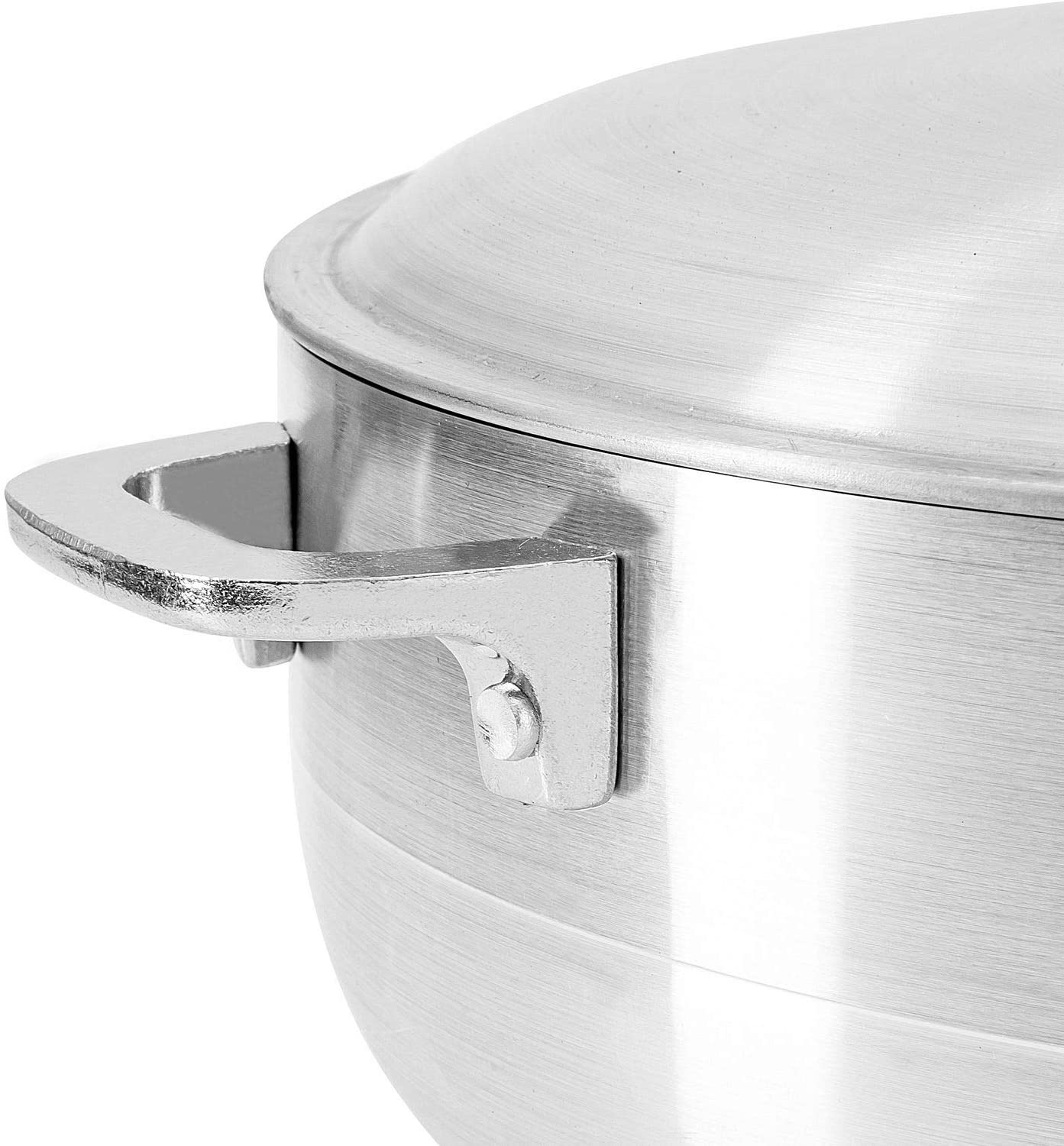 Cast Aluminum Cooking Pot - Silver
