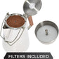 14 Cup Turkish Stainless Steel Coffee Peculator