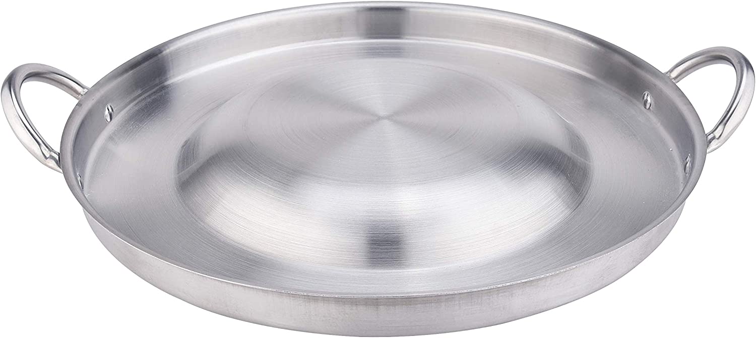 51cm Stainless Steel Disco Fry Pan Comal Flat Down – R & B Import