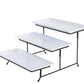 3-Tiered Stoneware Serving Tray Set with Metal Stand