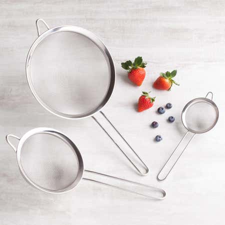 3PC Stainless Steel Stainer Set-LARGE
