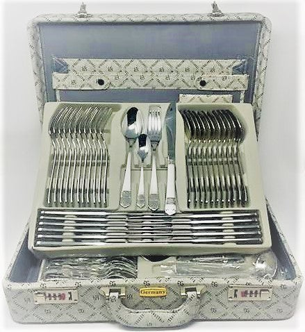 72 PC Stainless Steel Greek Design Cutlery Set