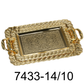 14" Single Small Luxurious Vintage Royal Gold Serving Tray
