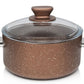 18cm Bronze Granite Coating Aluminum Deep Pot