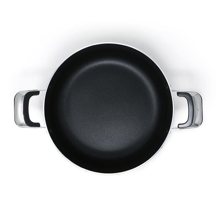12" Low Pot Non Stick Heavy Gauge With Glass Lid