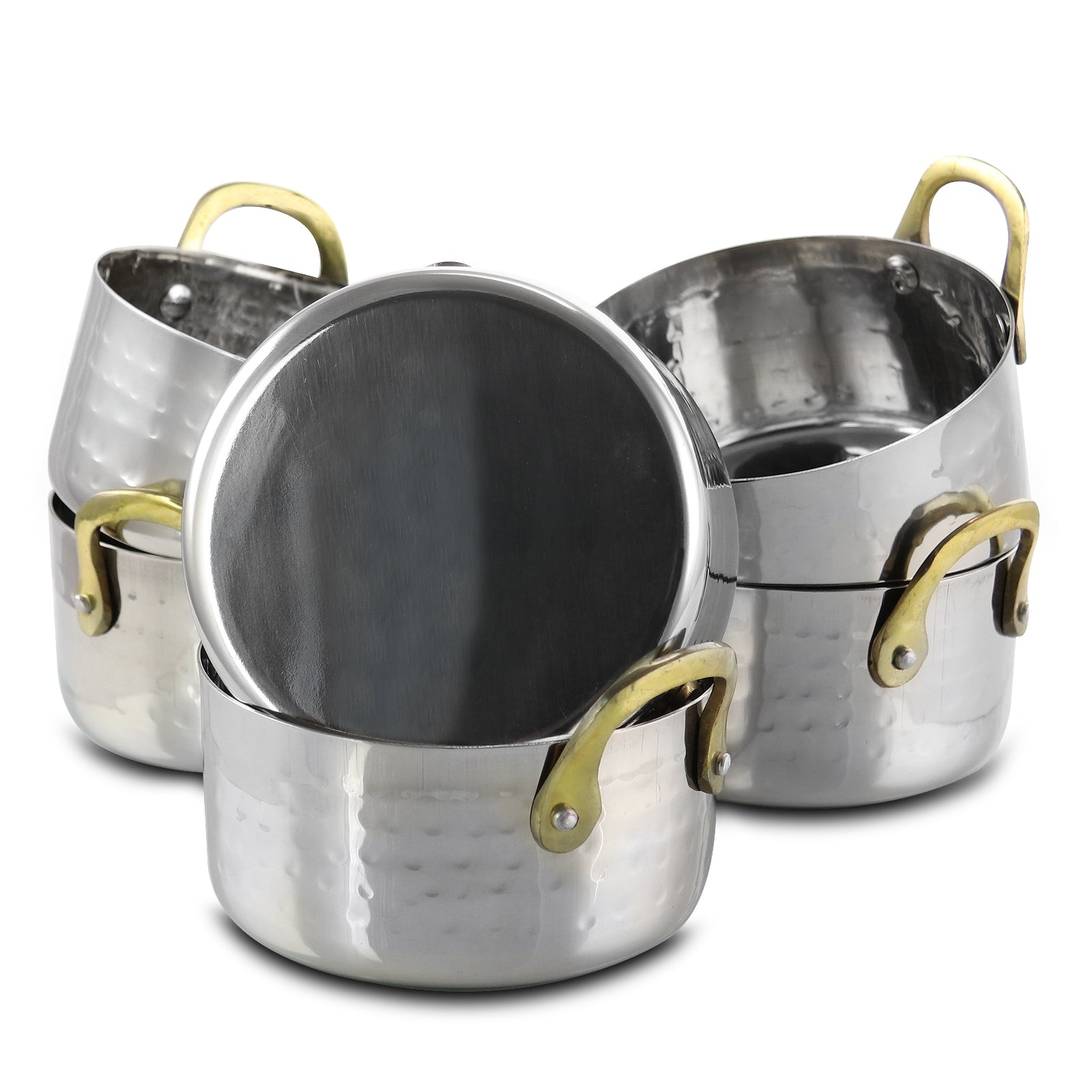 6 PC Mini Dutch Oven Set with Brass Handle – R & B Import