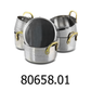 6 PC Mini Dutch Oven Set with Brass Handle
