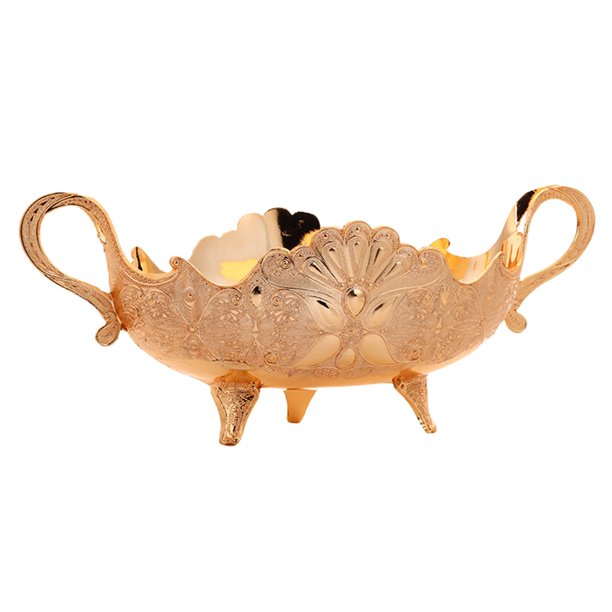 Gold Plated Metal Fruit Bowl