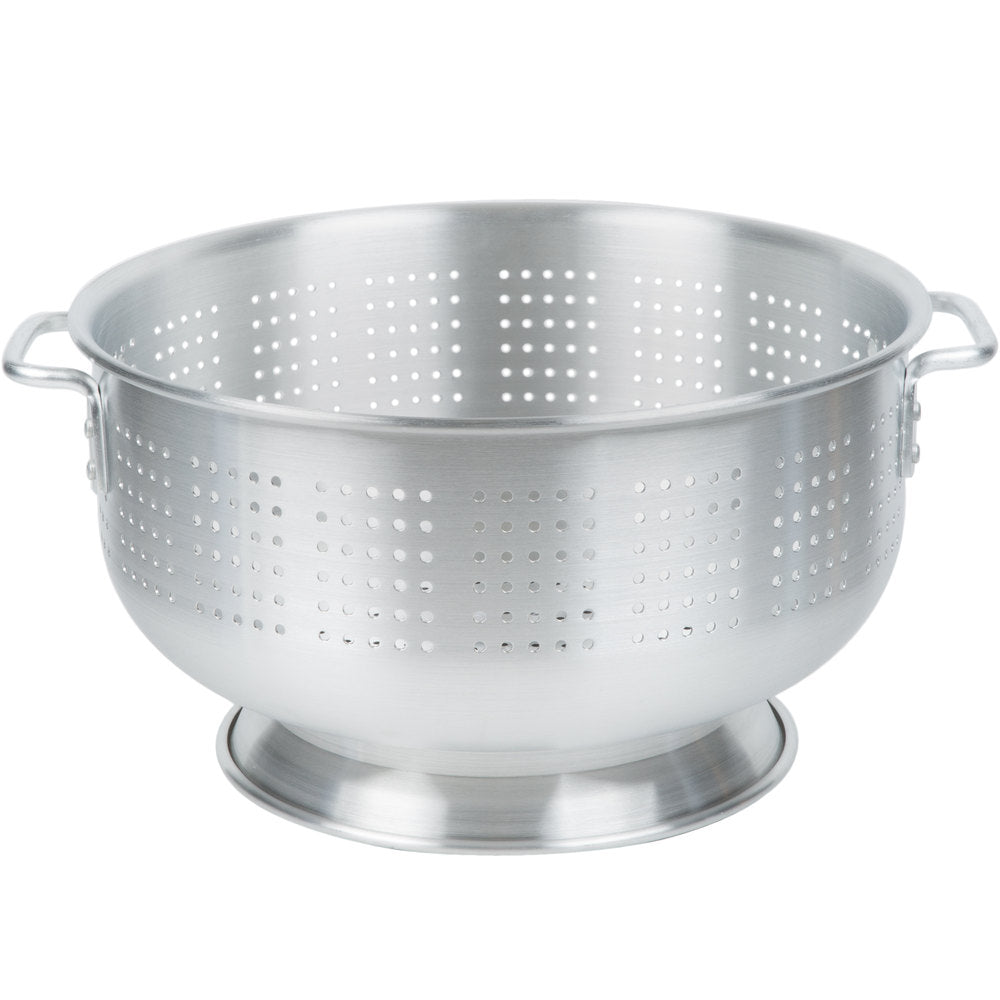 16 QT Heavy Duty Aluminum Colander With Base & Handles