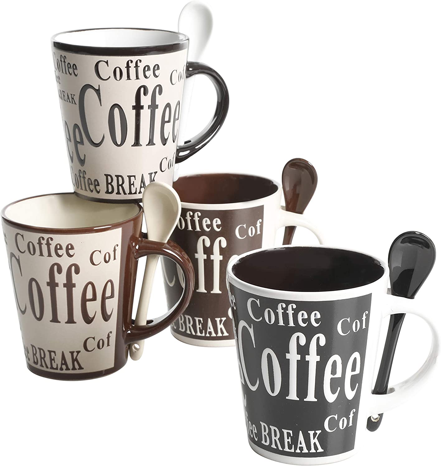 8 PC Mr. Coffee Mug & Spoon Set