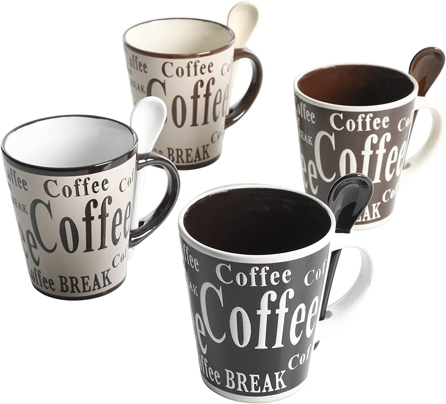 8 PC Mr. Coffee Mug & Spoon Set