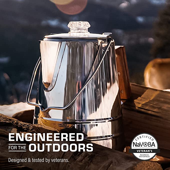 GSI Outdoors Glacier Stainless 6 Cup Percolator