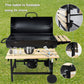 Charcoal BBQ Camping Grill with Wooden Shelves- Charcoal Grill