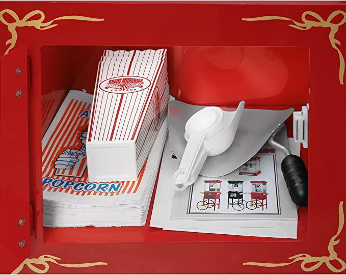 8 Oz Red Foundation Popcorn Popper Machine Cart