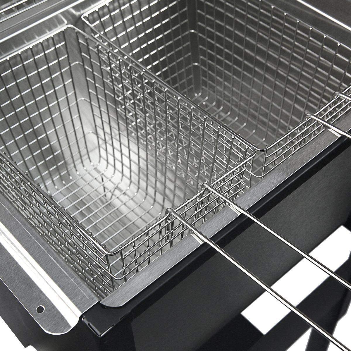 Double Deep Fryer With Burner and Stand