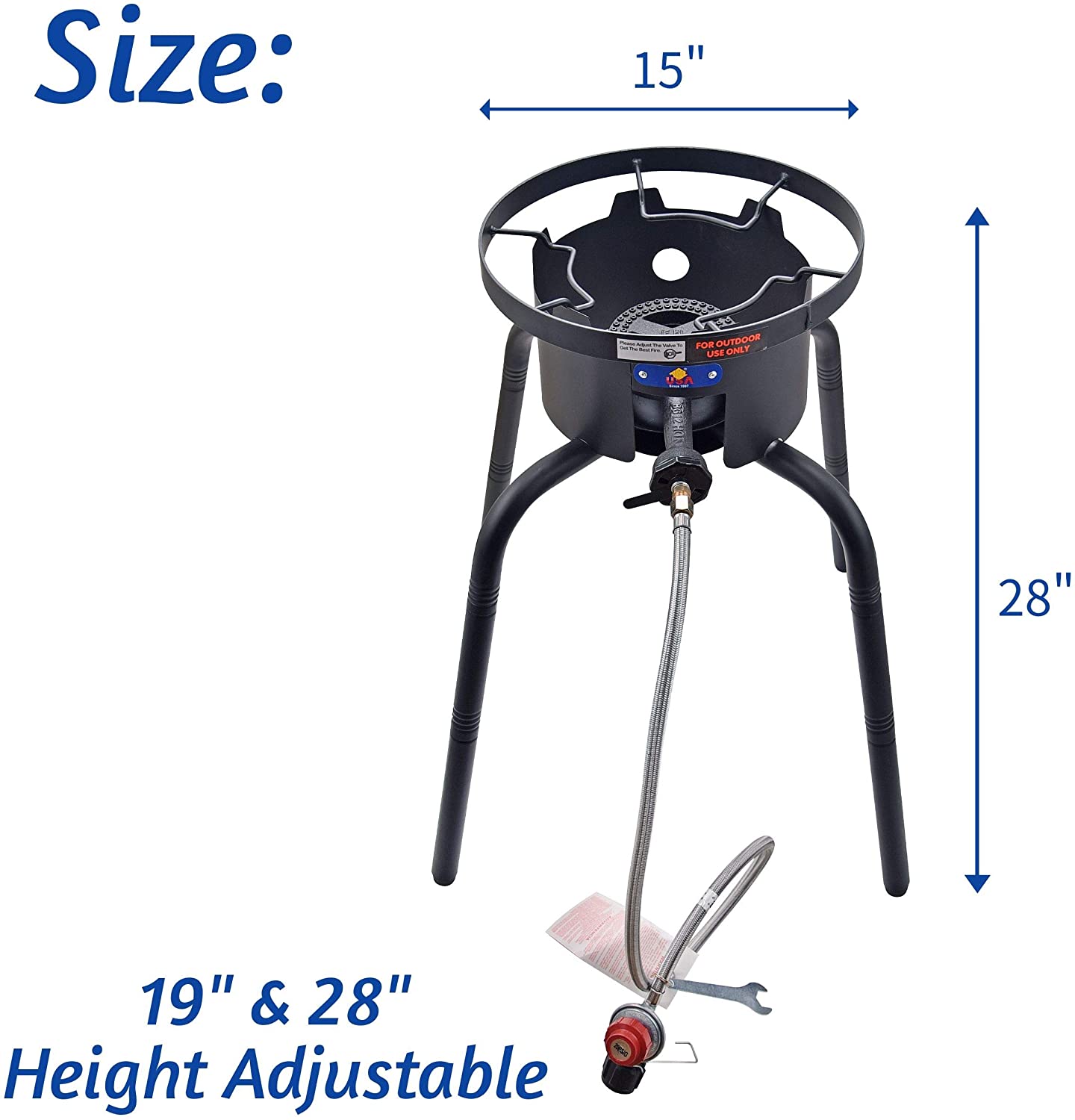 Outdoor Propane Single Burner Stove With Threaded Legs