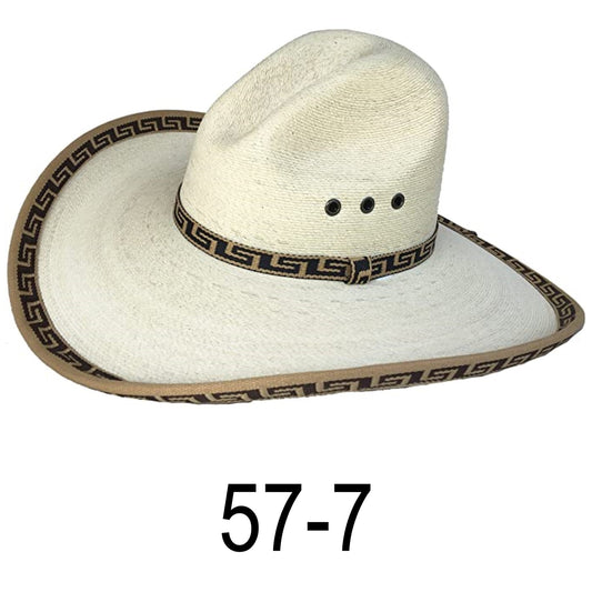 Brown Authentic Sahuayo Region Mexico Palm Moreno Straw Safari Cowboy Sun Hat